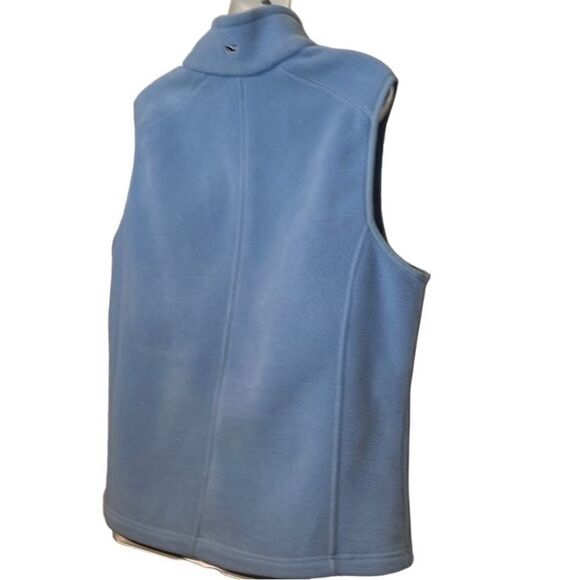 Vineyard Vines women's Vest Size Large front logo'd side zip pockets fleece blue - Picture 8 of 9